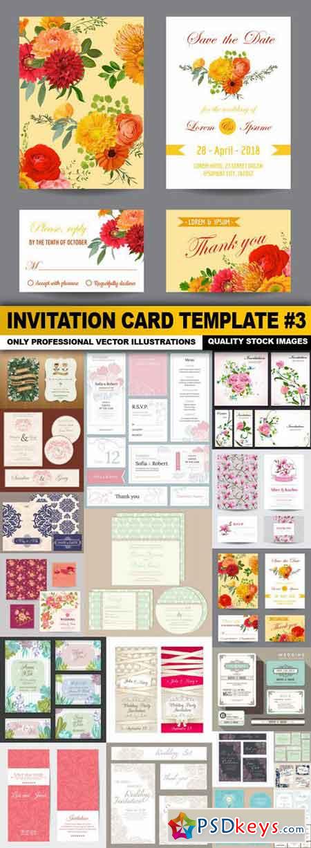 Invitation Card Template #3 - 20 Vector