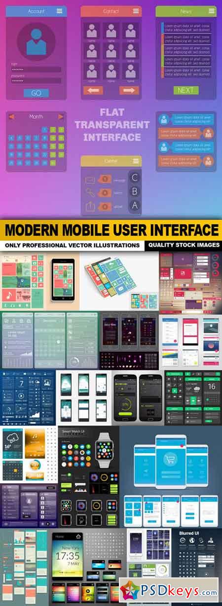 Modern Mobile User Interface - 20 Vector