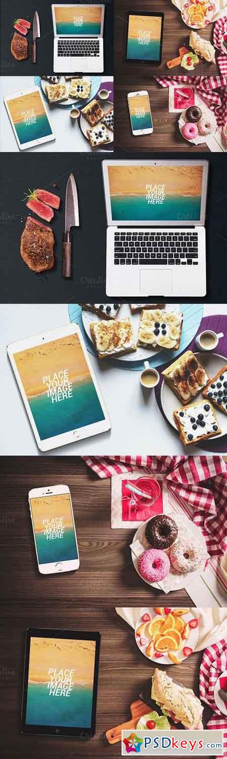 Devices And Food - Mockups 371853