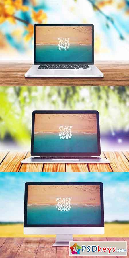 Devices On Garden - Mockups 375937