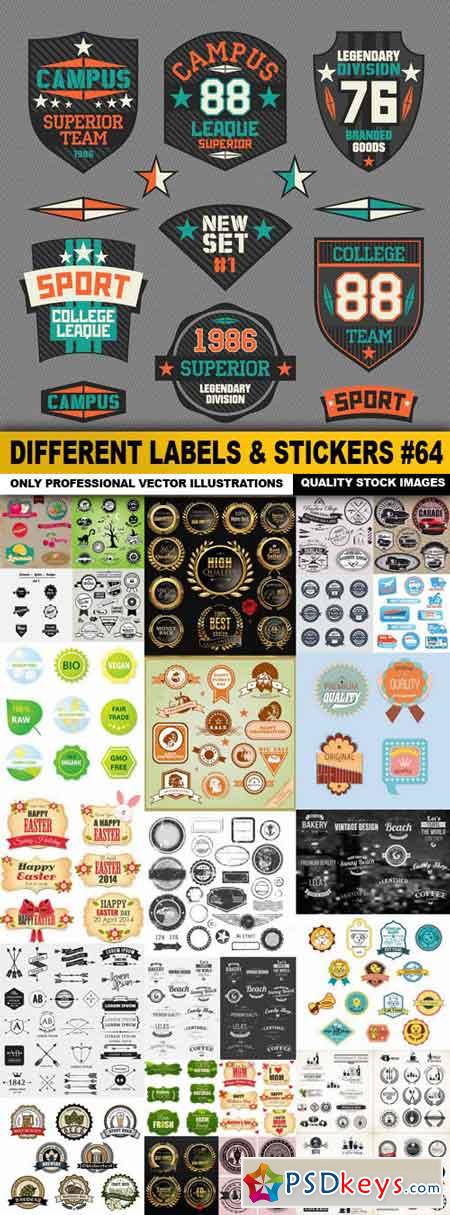 Different Labels & Stickers #64 - 25 Vector