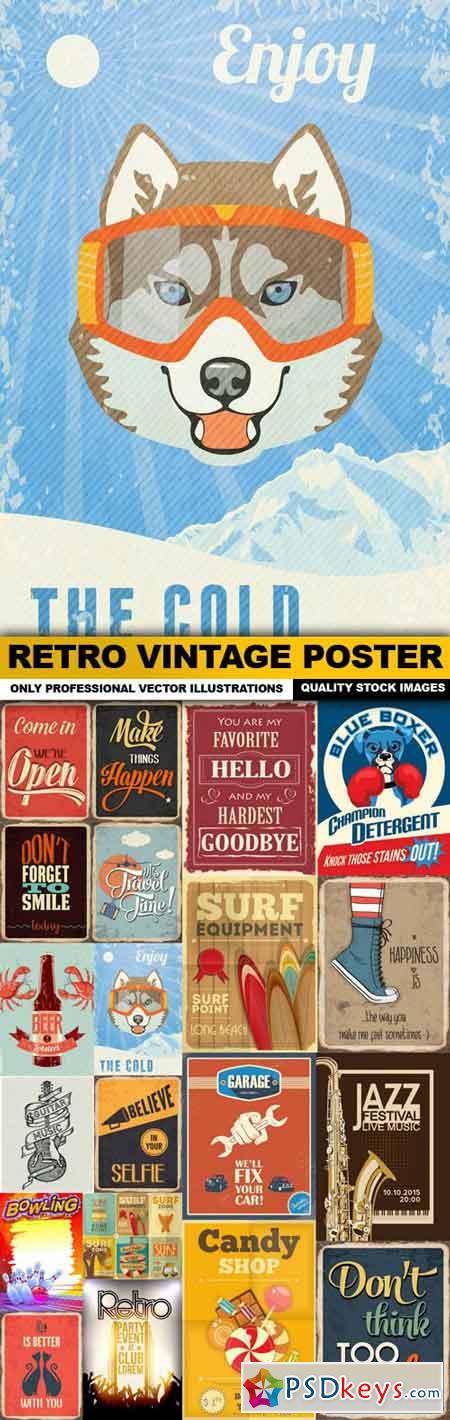 Retro Vintage Poster - 20 Vector