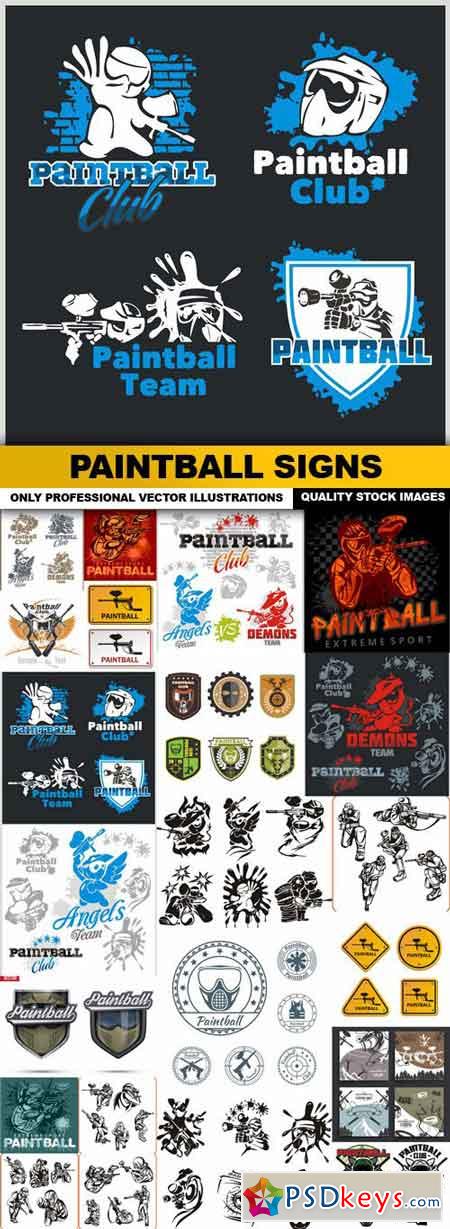 Paintball Signs - 22 Vector