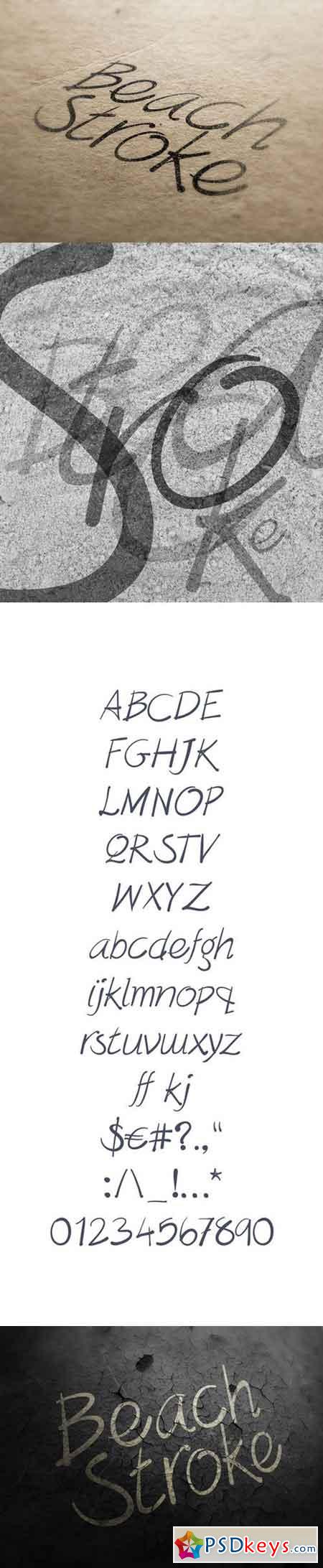 BeachStroke Font, New hand written typeface design