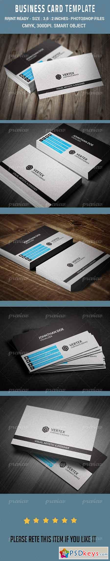 Clean Corporate Business Card 2 3971