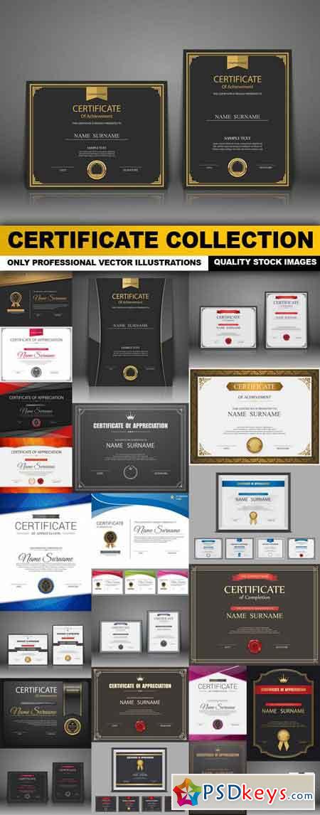 Certificate Collection - 25 Vector