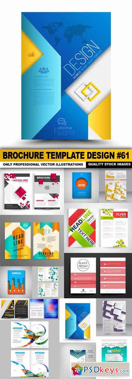 Brochure Template Design #61 - 15 Vector