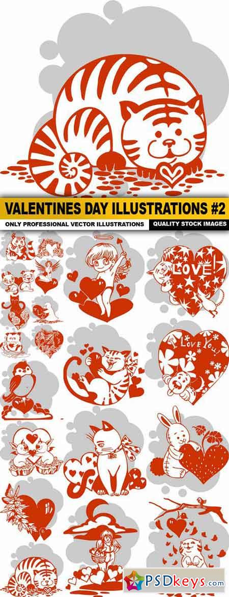 Valentines Day Illustrations #2 - 20 Vector