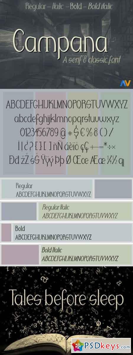 Campana Serif Font 680253
