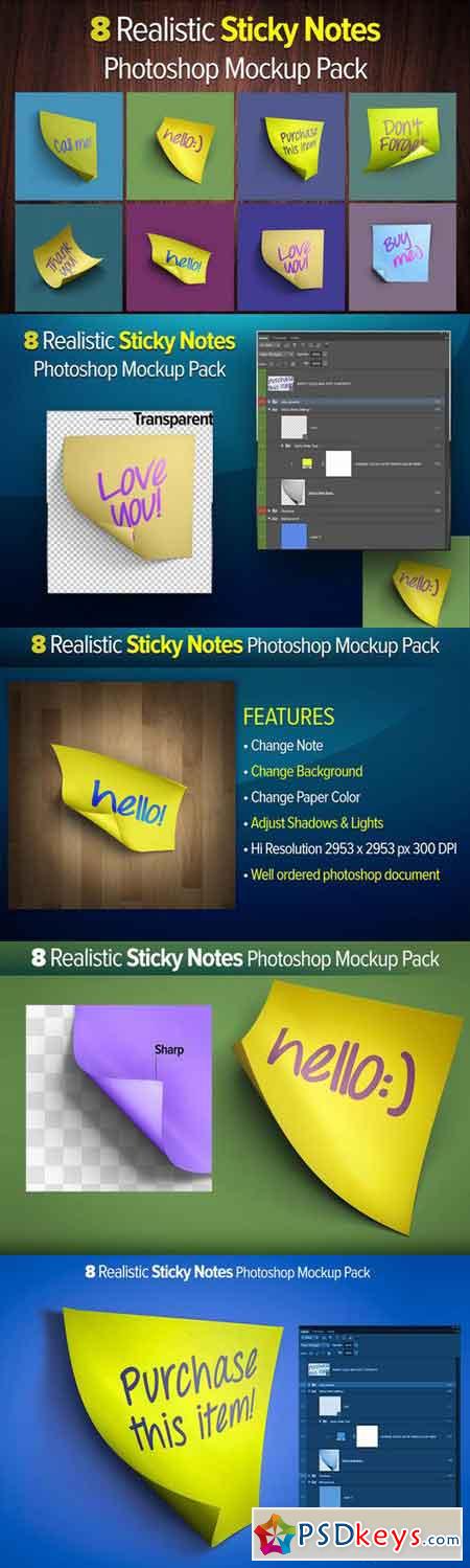 Sticky Notes PS Mockups 671076