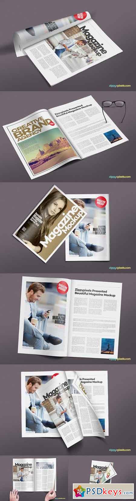 14 Magazine Mockups Vol. 7 561288