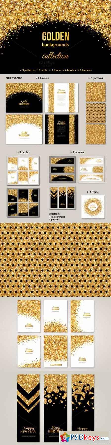Gold Backgrounds Collection 670079