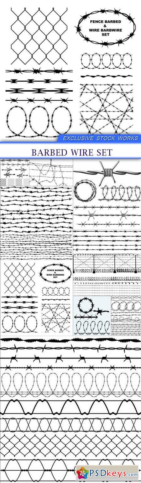Barbed wire set 9X EPS