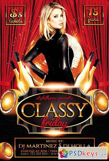 Classy Friday PSD Flyer Template + Facebook Cover