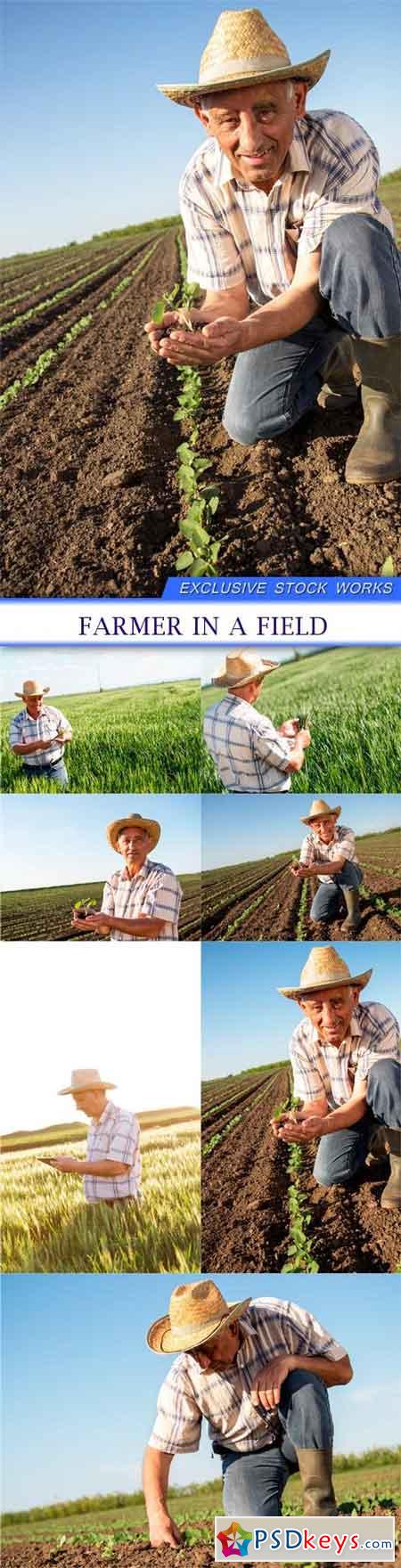 Farmer in a field 7X JPEG