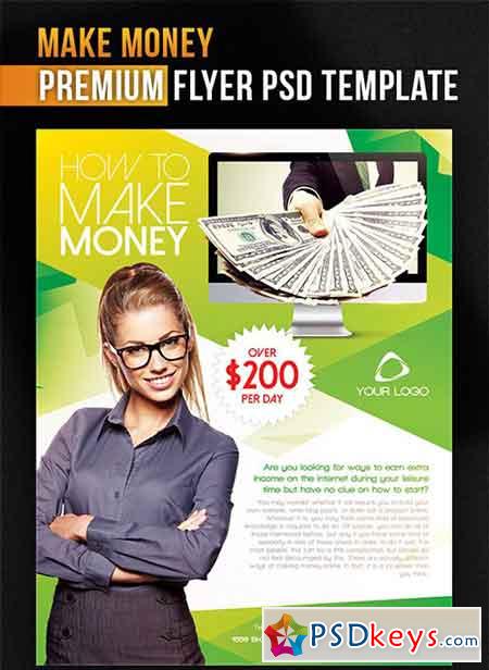 Make Money  Flyer PSD Template + Facebook Cover