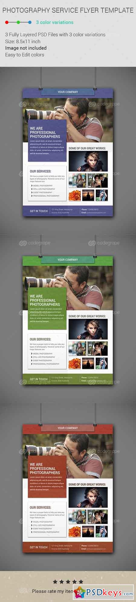 Photography Service Flyer Template 6324