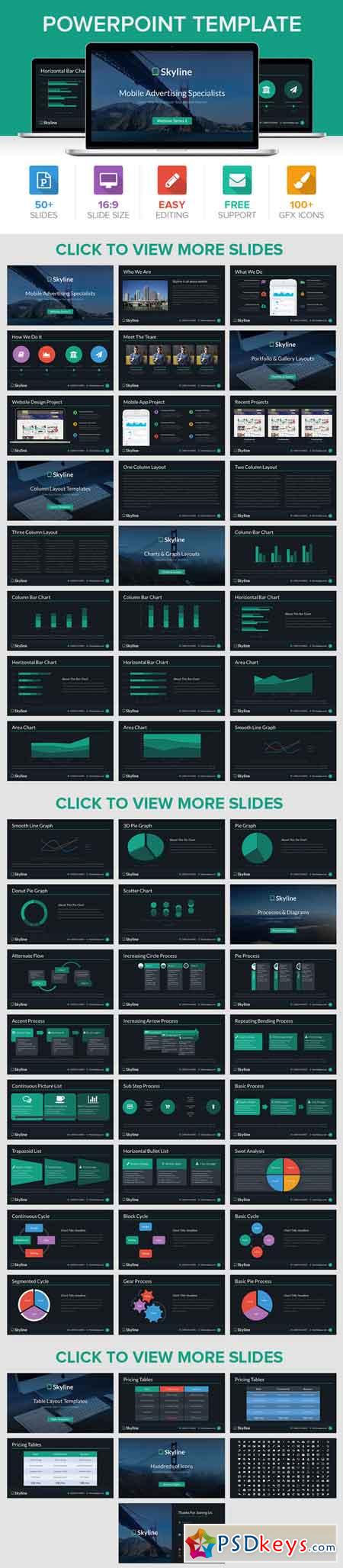 Skyline PowerPoint Template 278789