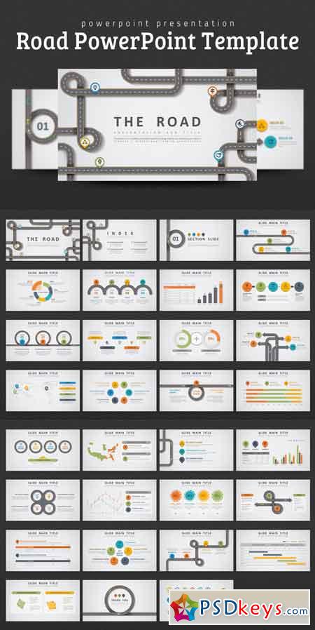 Road PowerPoint Template 686200