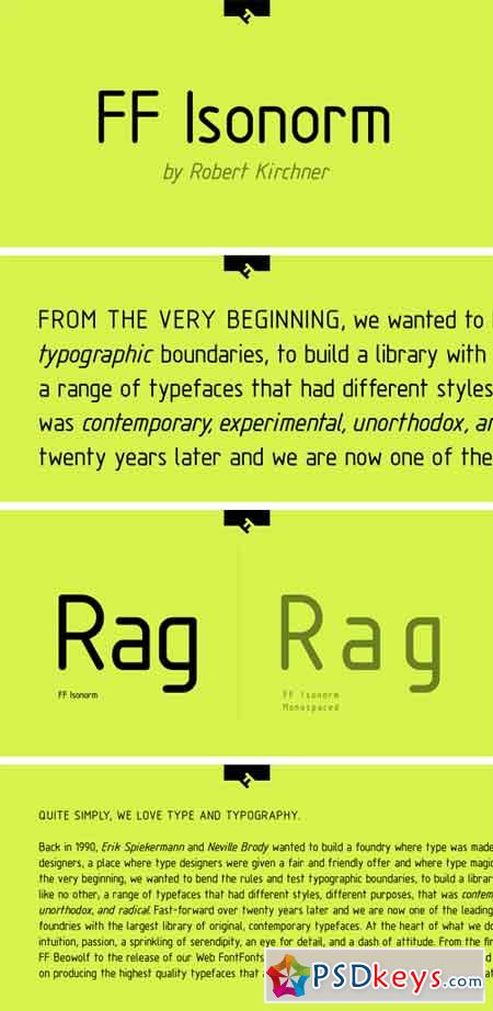 FF Isonorm Font Family