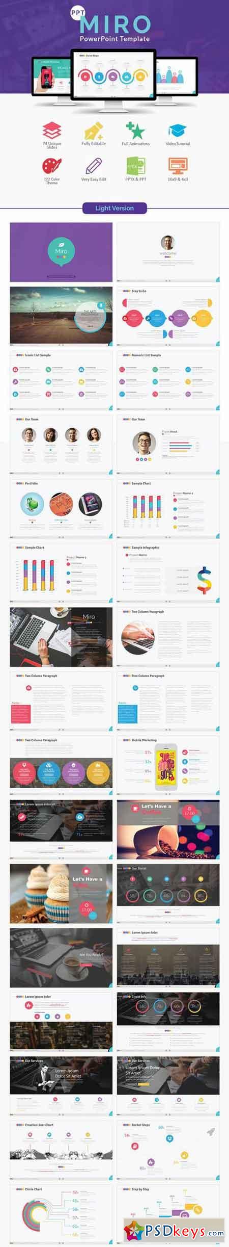 Miro , PowerPoint Template 696572