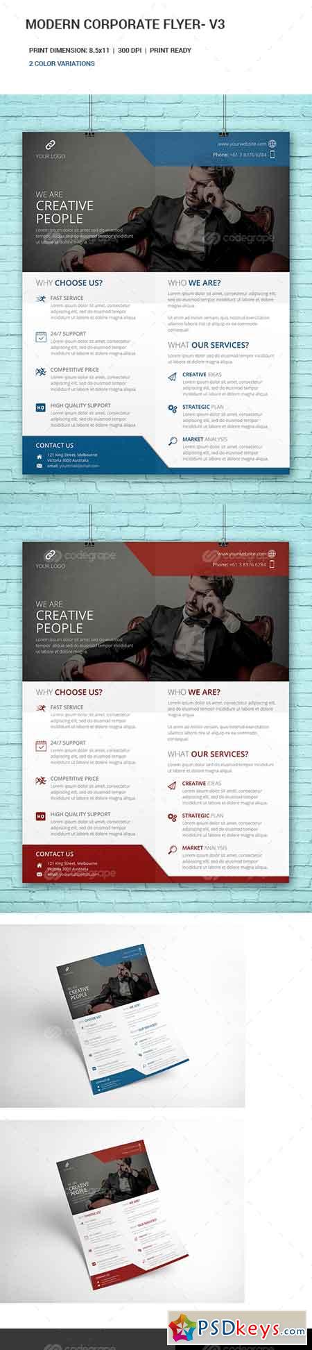 Clean Corporate Flyer Template 6576