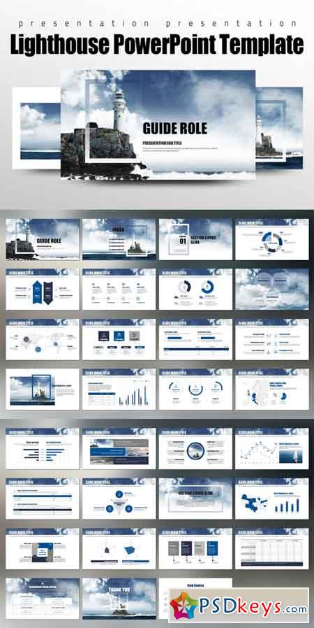 Lighthouse PowerPoint Template 686157