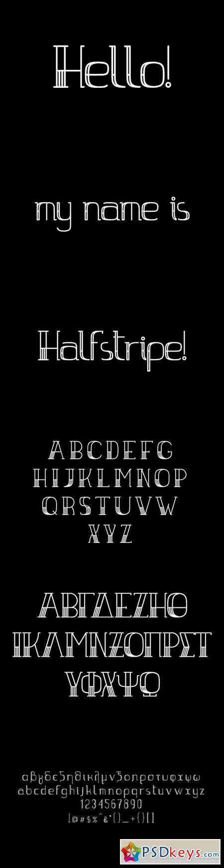 Halfstripe font 672025