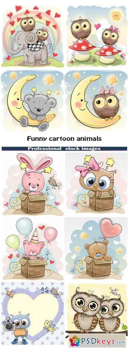 Funny cartoon animals