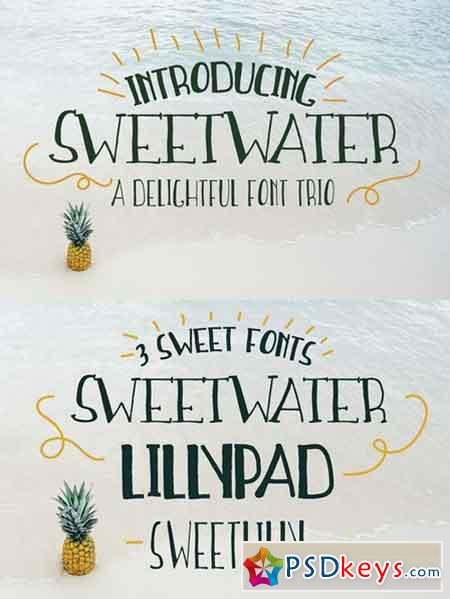 Sweetwater Handwritten Font Trio 703804