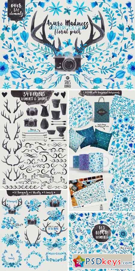 Azure Madness - Floral Pack 555130