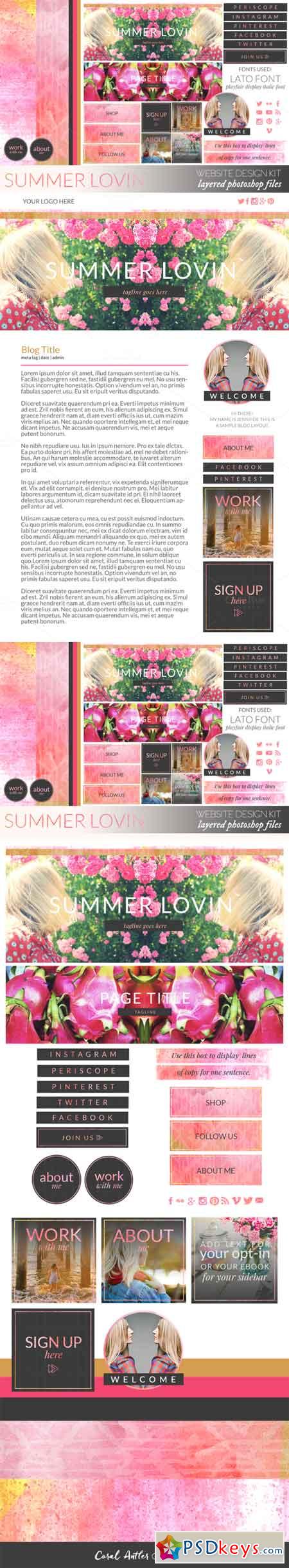 Summer Lovin Website Blog Kit 704021