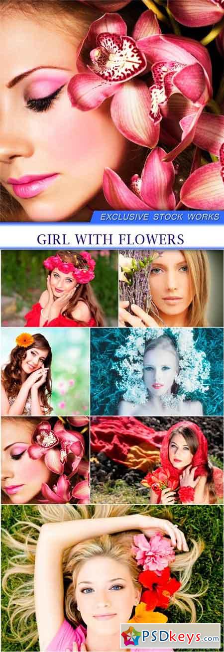 Girl with flowers 7X JPEG