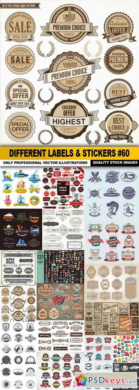 Different Labels & Stickers #60 - 20 Vector