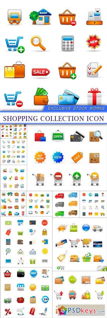 SHOPPING Collection Icon 13X EPS