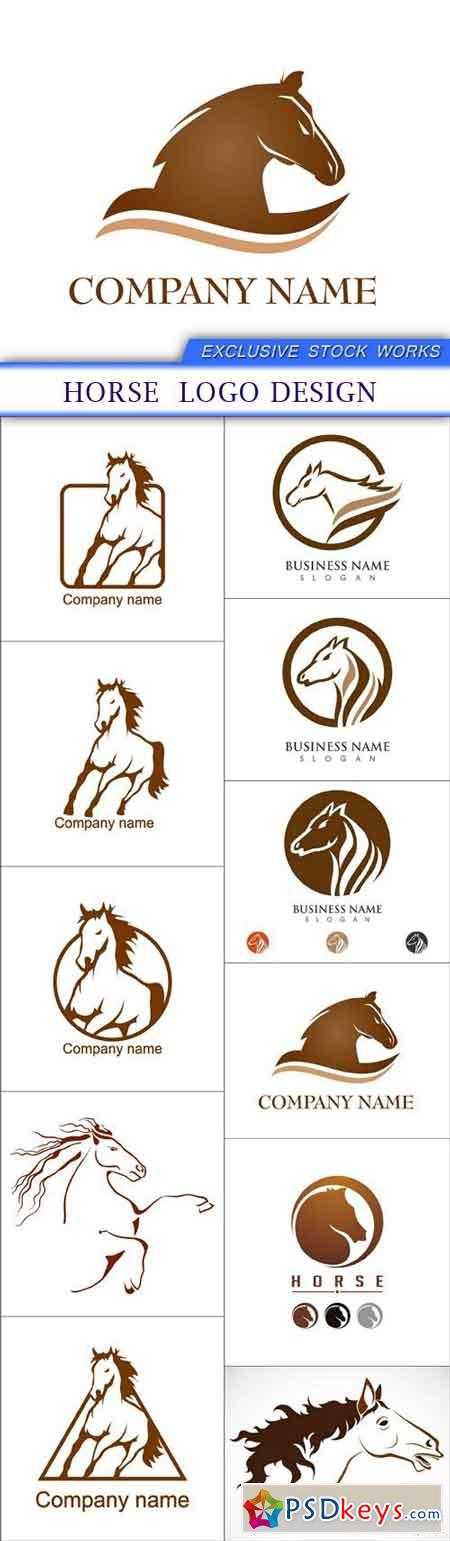 Horse Logo Design 11X EPS