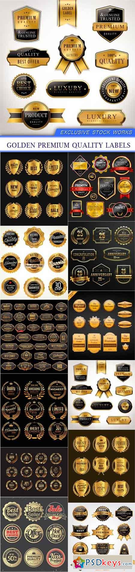 Golden Premium Quality Labels 12X EPS