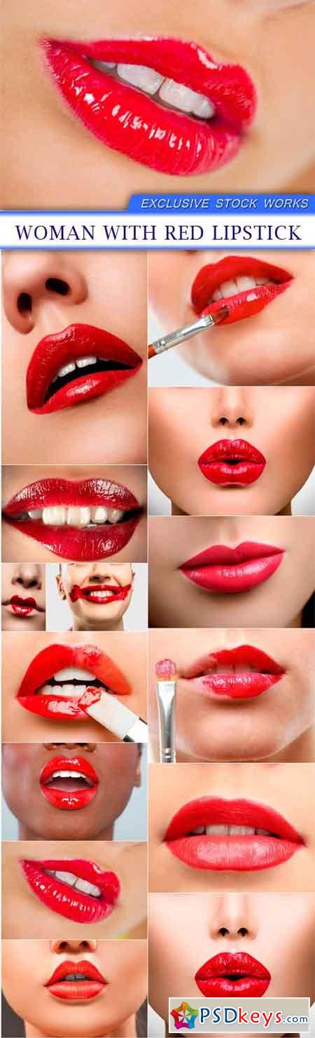 Woman with red lipstick 14X JPEG