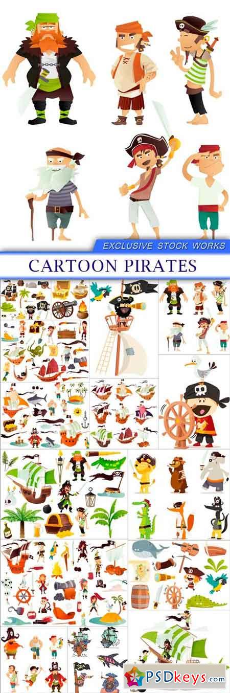 Cartoon pirates 15X EPS