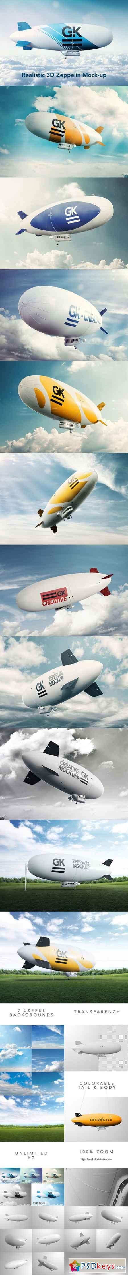 Realistic 3D Zeppelin Dirigible 717682