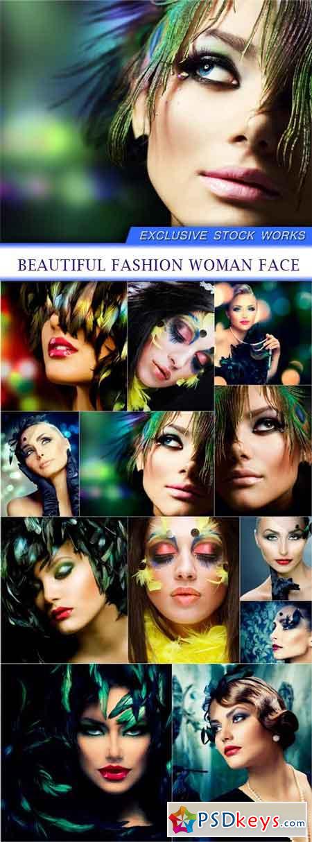 Beautiful Fashion Woman Face 12X JPEG