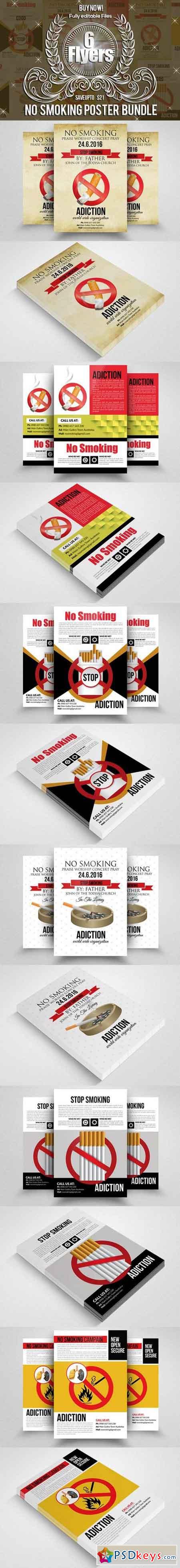 6 Say No to Smoking Poster Ad Bundle 722412