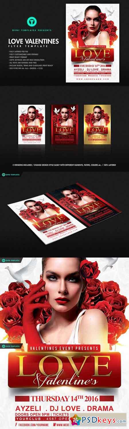 LOVE VALENTINES Flyer Template 717135