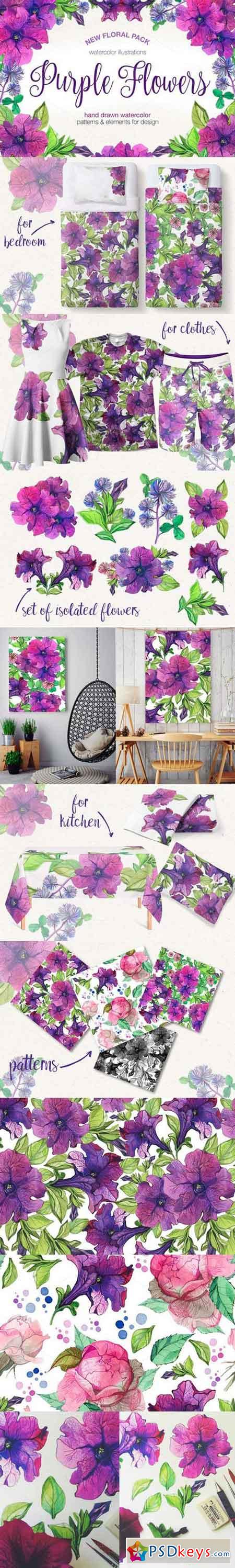 Purple Flowers 728469