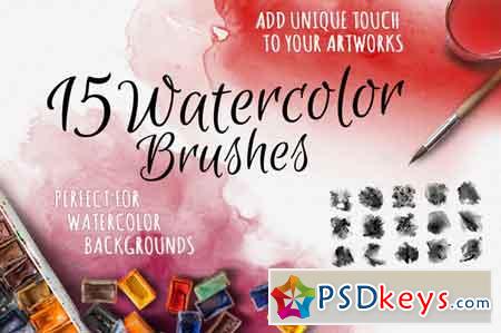 15 Watercolor Handmade Brushes 724229