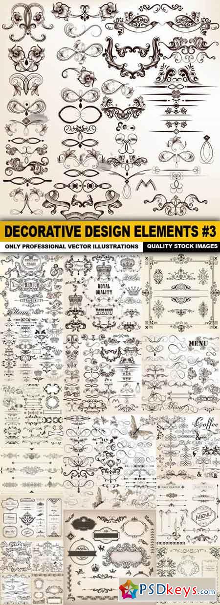 Decorative Design Elements #3 - 18 Vector
