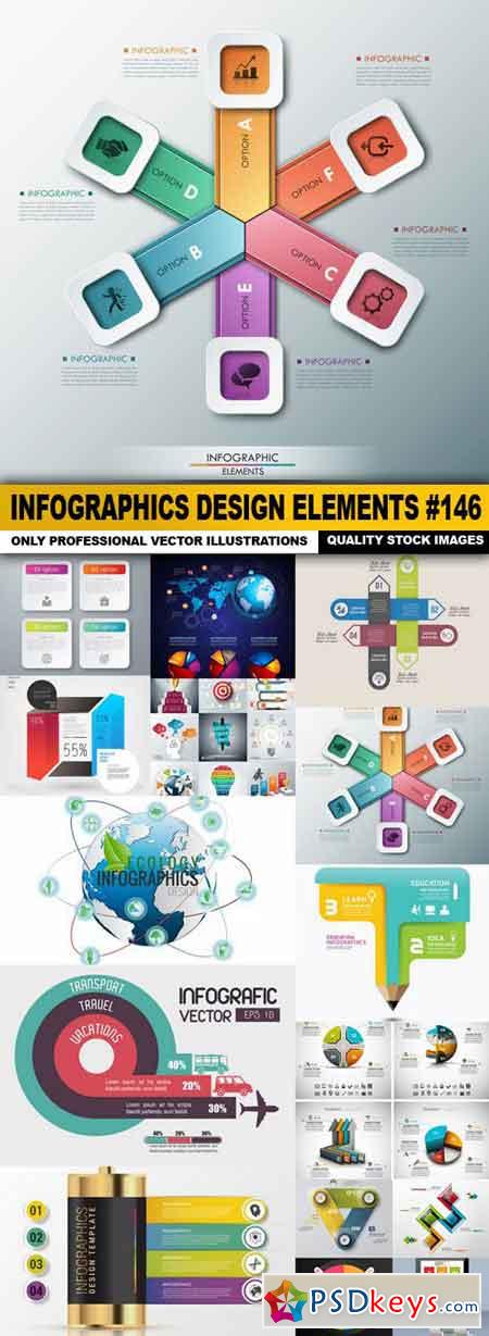 Infographics Design Elements #146 - 15 Vector