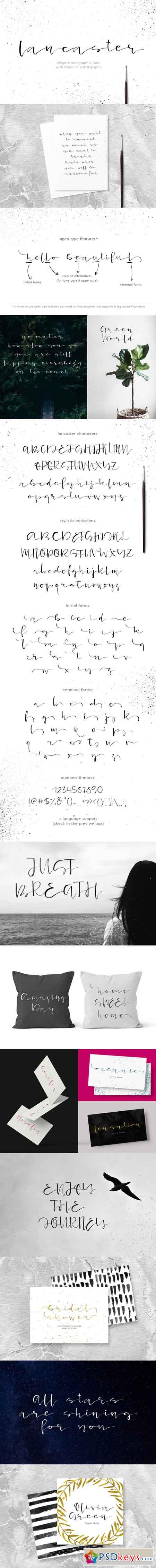 Lancaster - calligraphic font 659039