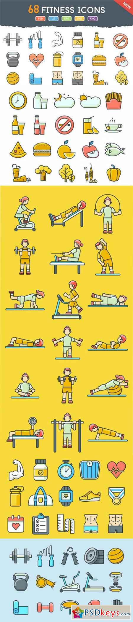 68 Funky Fitness Icons 670348