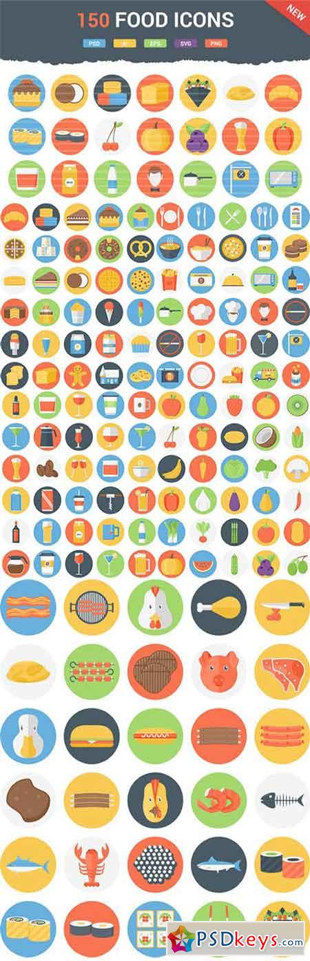 150 Funky Food Icons 580148